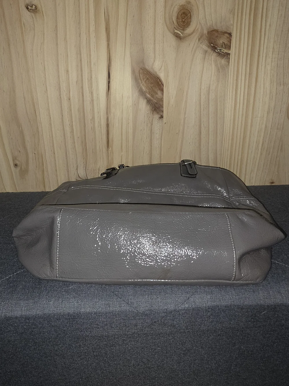 Coach Gray Chain-Handle Shoulder Bag